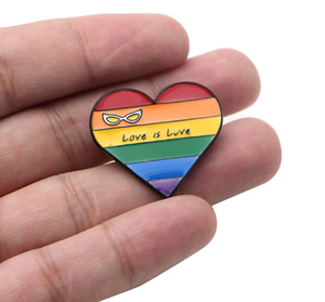 Love is Love rainbow LGBT Pins