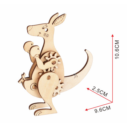 Mini Kangaroo 3D Wooden Puzzle