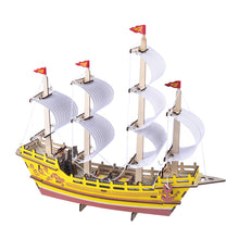 Load image into Gallery viewer, 3D Sailing Ship Wooden Puzzle