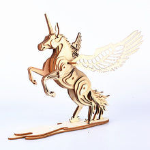 Load image into Gallery viewer, 3D Unicorn Wooden Puzzle