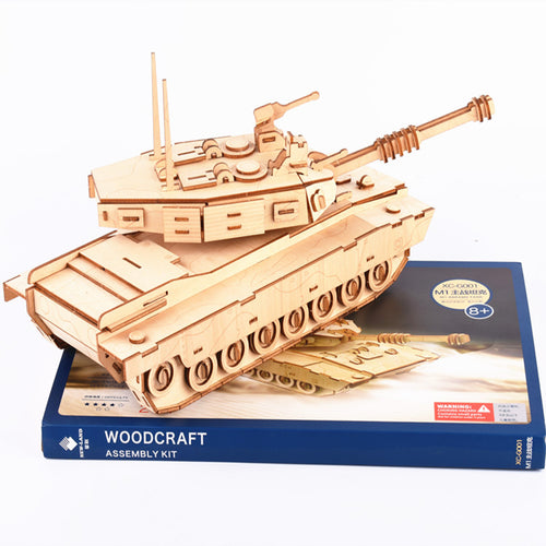M1 Abrams Tank 3D Wooden Puzzle
