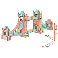 Load image into Gallery viewer, 3D London Tower Bridge Wooden Puzzle