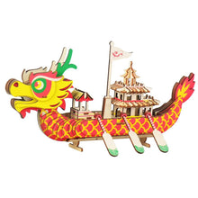 Load image into Gallery viewer, 3D  Chinese Dragon Boat Puzzle