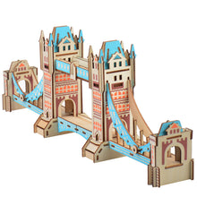 Load image into Gallery viewer, 3D London Tower Bridge Wooden Puzzle