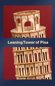 3D Leaning Tower of Pisa Wooden Puzzle