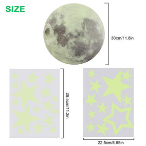 Luminous Sticker Stars And Moon Planet Space Wall Stickers Decal