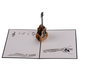 Retro Guitar Pop up card