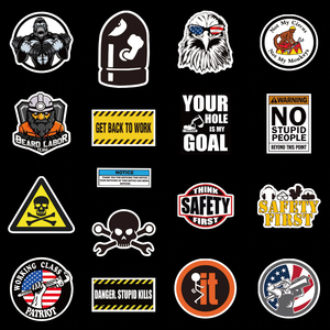 Skull Warning Stickers / Horrible Warning Stickers