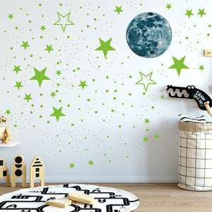 Luminous Sticker Stars And Moon Planet Space Wall Stickers Decal