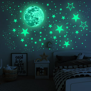 Luminous Sticker Stars And Moon Planet Space Wall Stickers Decal