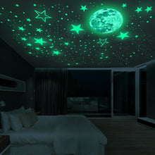 Load image into Gallery viewer, Luminous Sticker Stars And Moon Planet Space Wall Stickers Decal