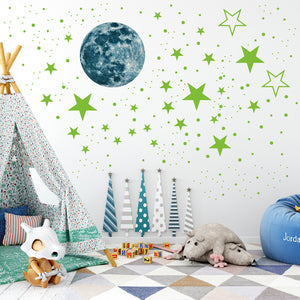 Luminous Sticker Stars And Moon Planet Space Wall Stickers Decal