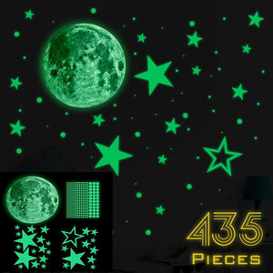 Luminous Sticker Stars And Moon Planet Space Wall Stickers Decal