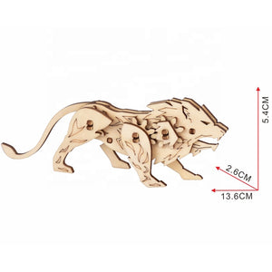 Mini Lion 3D Wooden Wooden Puzzle