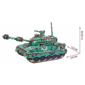 Military Army Tank 3D Wooden Puzzle