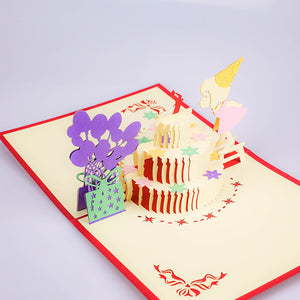 Baby Girl Birthday Pop Up Card