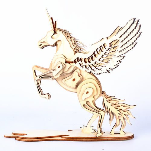 3D Unicorn Wooden Puzzle
