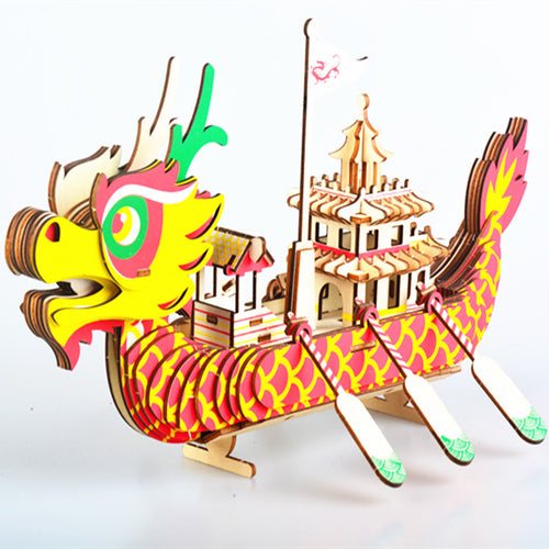 3D  Chinese Dragon Boat Puzzle