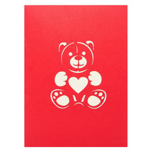 Load image into Gallery viewer, Bear design Valentine  day Pop up card