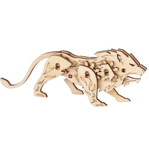 Mini Lion 3D Wooden Wooden Puzzle