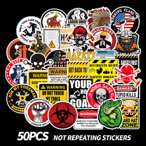 Skull Warning Stickers / Horrible Warning Stickers