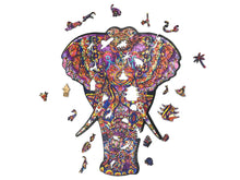 Load image into Gallery viewer, Wooden Animal Jigsaw Puzzles Mysterious Elephant